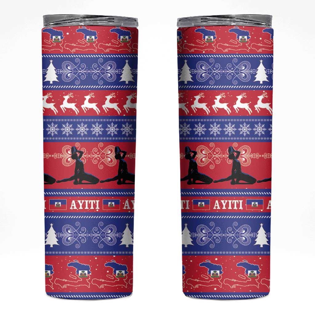 Haiti Christmas Skinny Tumbler Jwaye Nwel Ayiti Neg Marron Veve Vodou - Wonder Print Shop