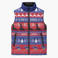 Haiti Christmas Sleeveless Puffer Jacket Jwaye Nwel Ayiti Neg Marron Veve Vodou - Wonder Print Shop