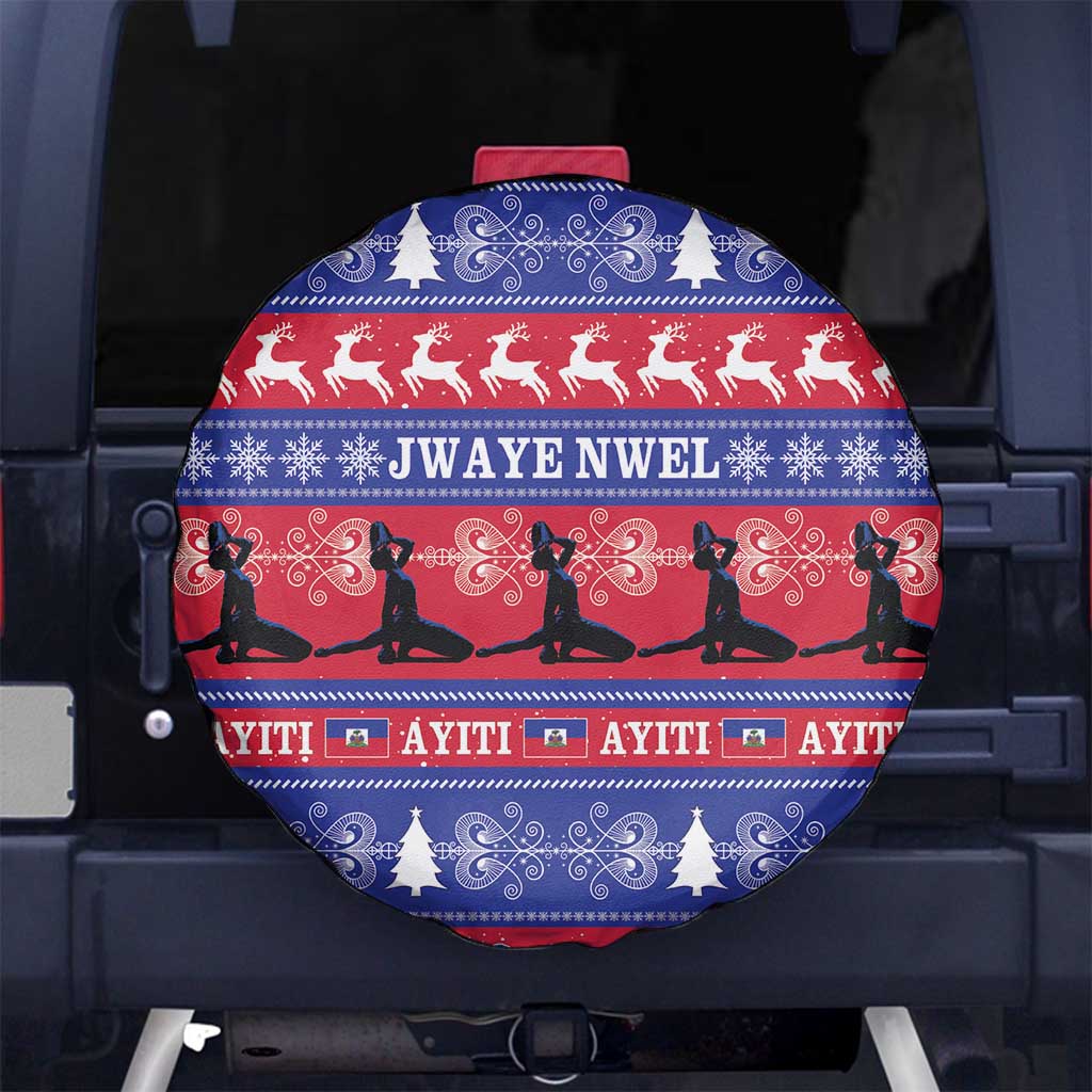 Haiti Christmas Spare Tire Cover Jwaye Nwel Ayiti Neg Marron Veve Vodou - Wonder Print Shop