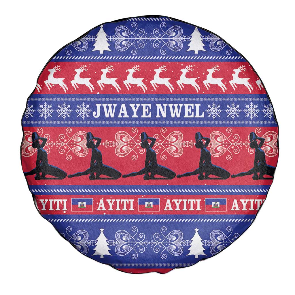 Haiti Christmas Spare Tire Cover Jwaye Nwel Ayiti Neg Marron Veve Vodou - Wonder Print Shop