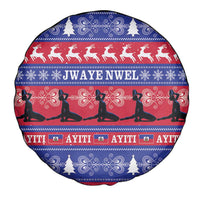 Haiti Christmas Spare Tire Cover Jwaye Nwel Ayiti Neg Marron Veve Vodou - Wonder Print Shop