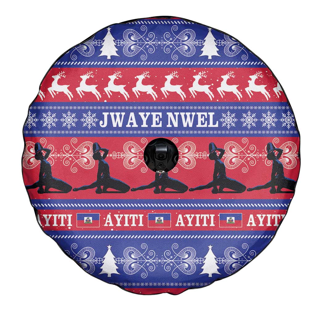 Haiti Christmas Spare Tire Cover Jwaye Nwel Ayiti Neg Marron Veve Vodou - Wonder Print Shop