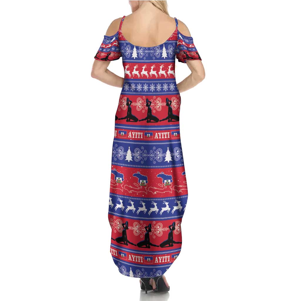 Haiti Christmas Summer Maxi Dress Jwaye Nwel Ayiti Neg Marron Veve Vodou - Wonder Print Shop