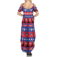 Haiti Christmas Summer Maxi Dress Jwaye Nwel Ayiti Neg Marron Veve Vodou - Wonder Print Shop
