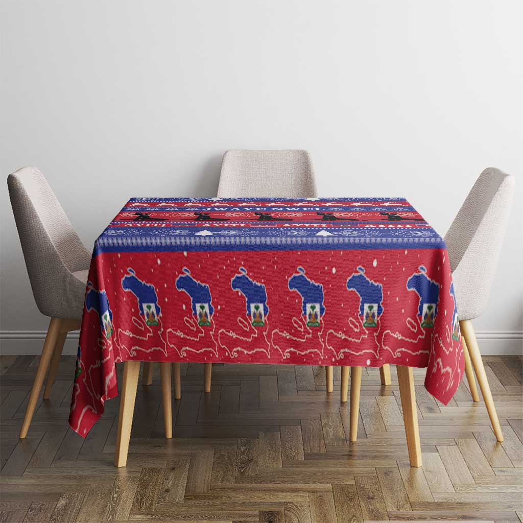 Haiti Christmas Tablecloth Jwaye Nwel Ayiti Neg Marron Veve Vodou - Wonder Print Shop