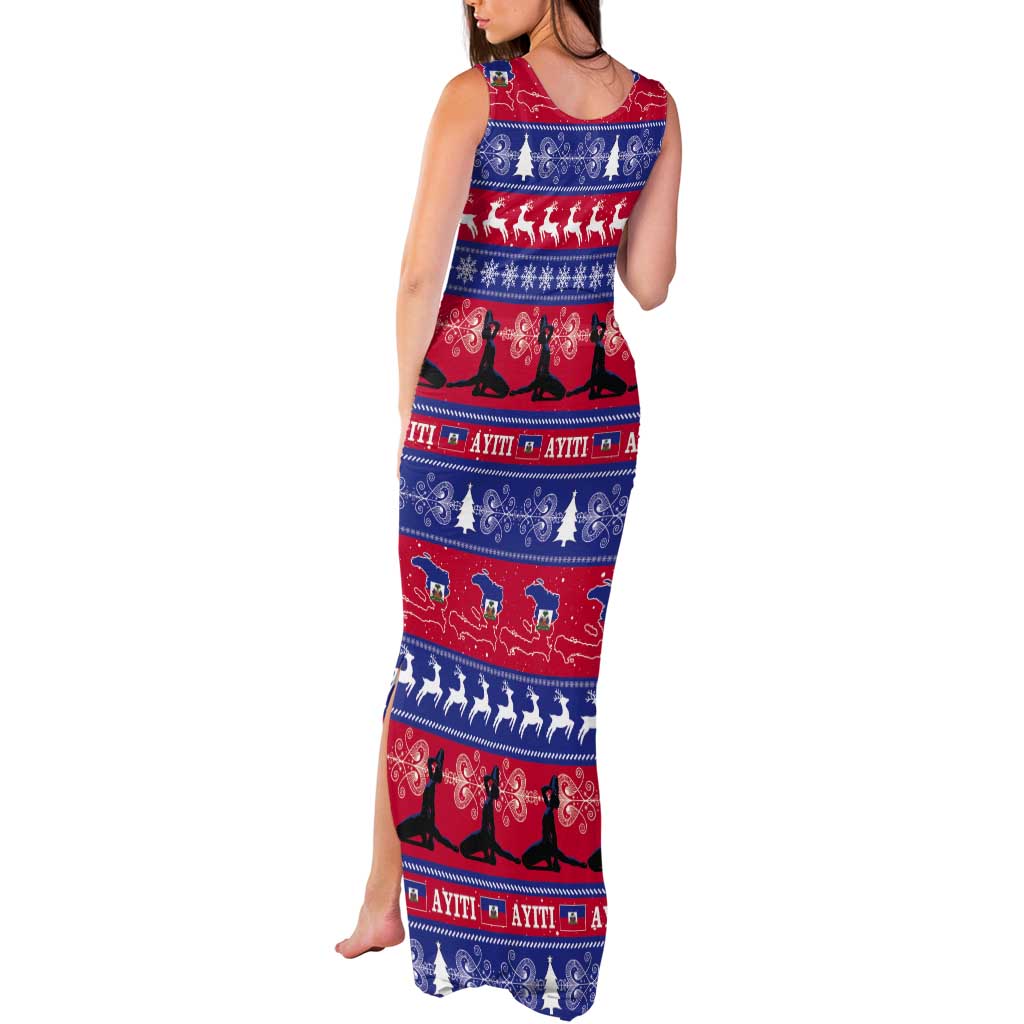 Haiti Christmas Tank Maxi Dress Jwaye Nwel Ayiti Neg Marron Veve Vodou - Wonder Print Shop