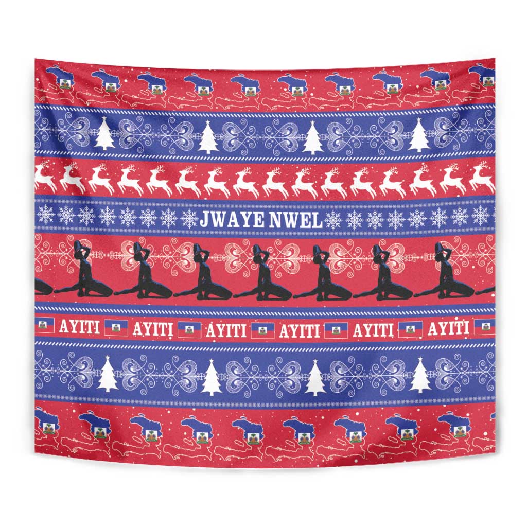 Haiti Christmas Tapestry Jwaye Nwel Ayiti Neg Marron Veve Vodou - Wonder Print Shop
