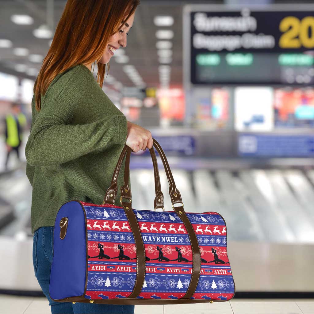 Haiti Christmas Travel Bag Jwaye Nwel Ayiti Neg Marron Veve Vodou - Wonder Print Shop