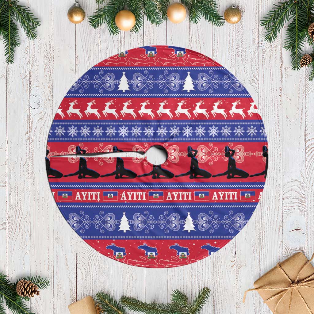 Haiti Christmas Tree Skirt Jwaye Nwel Ayiti Neg Marron Veve Vodou - Wonder Print Shop
