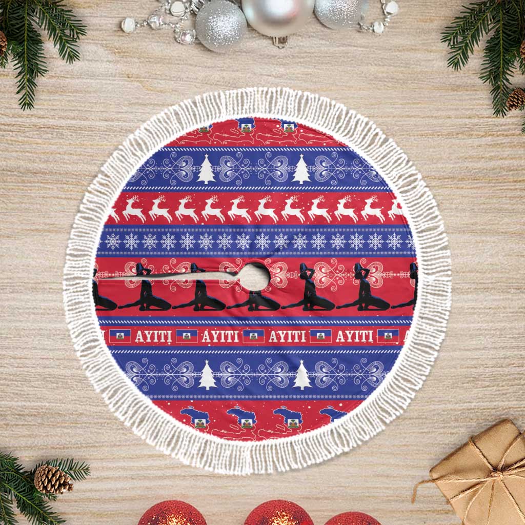 Haiti Christmas Tree Skirt Jwaye Nwel Ayiti Neg Marron Veve Vodou - Wonder Print Shop