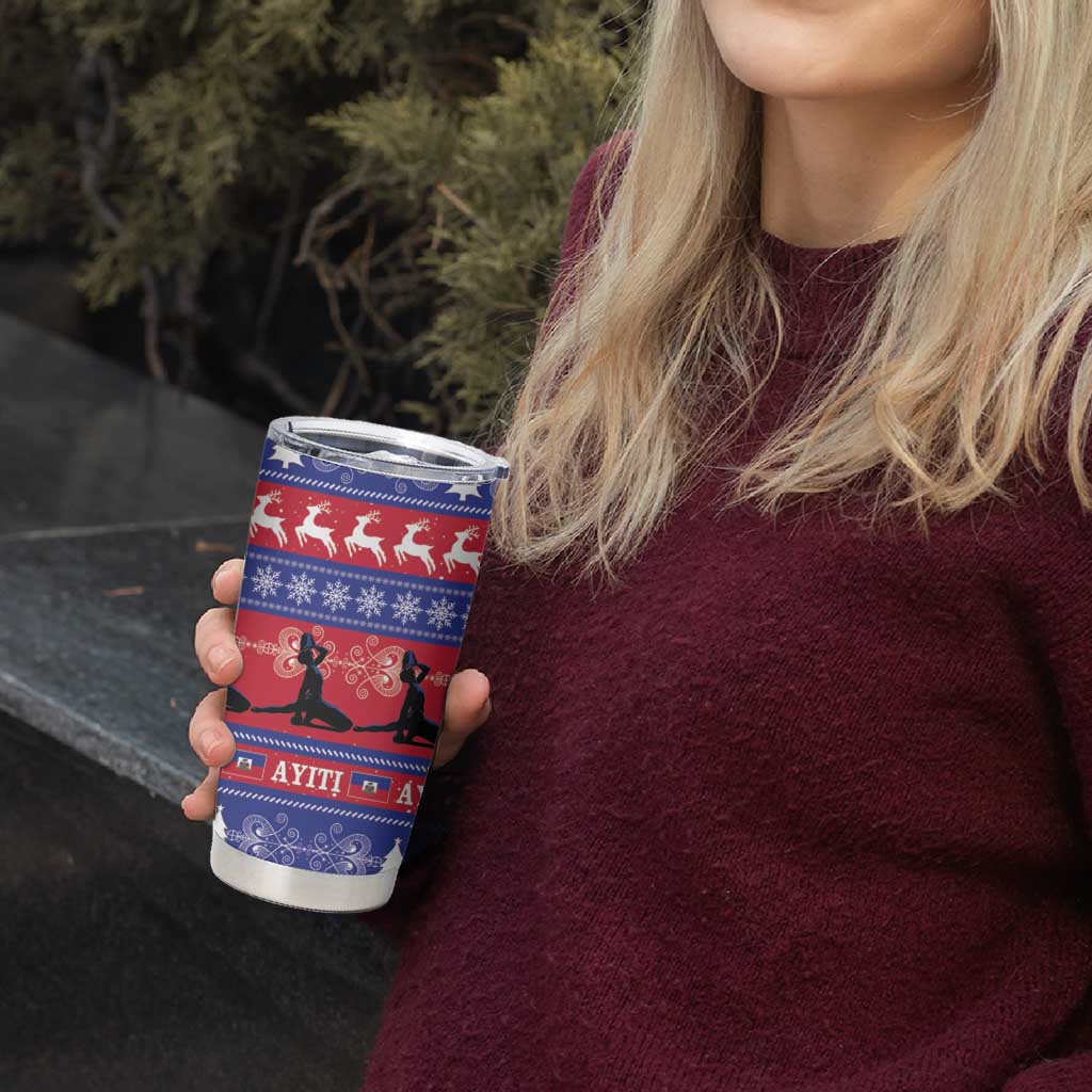 Haiti Christmas Tumbler Cup Jwaye Nwel Ayiti Neg Marron Veve Vodou - Wonder Print Shop