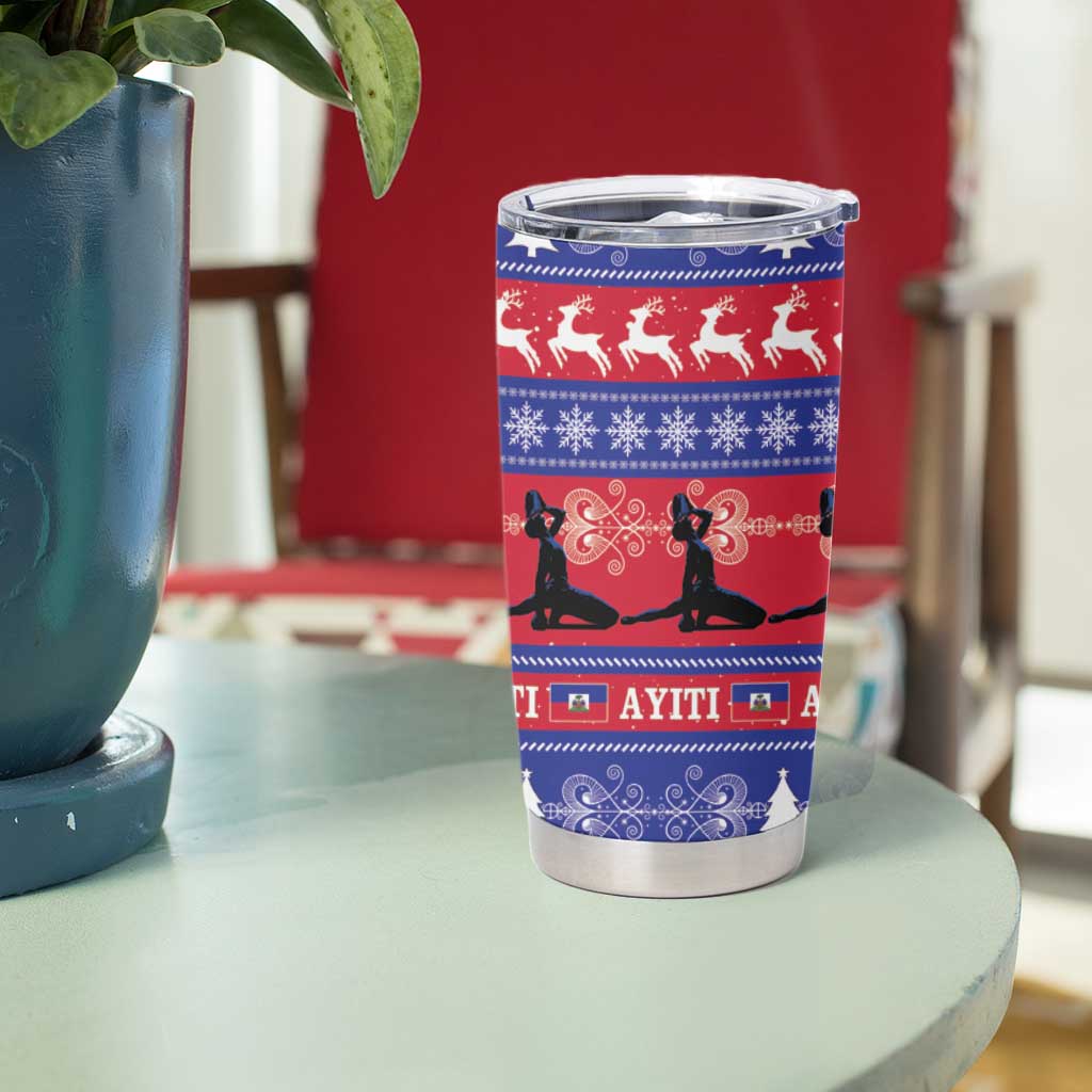Haiti Christmas Tumbler Cup Jwaye Nwel Ayiti Neg Marron Veve Vodou - Wonder Print Shop