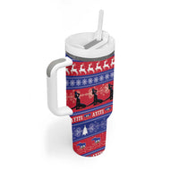 Haiti Christmas Tumbler With Handle Jwaye Nwel Ayiti Neg Marron Veve Vodou - Wonder Print Shop