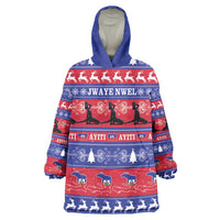 Haiti Christmas Wearable Blanket Hoodie Jwaye Nwel Ayiti Neg Marron Veve Vodou - Wonder Print Shop
