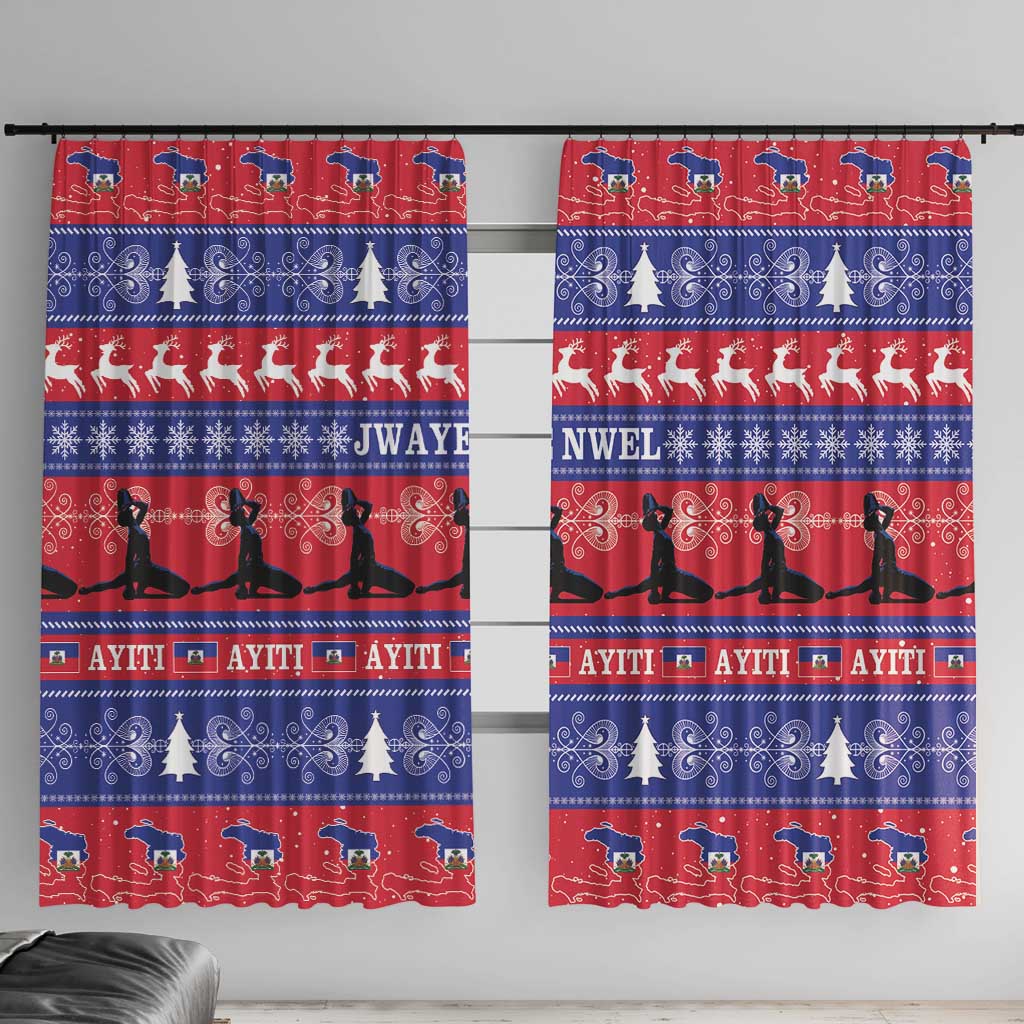Haiti Christmas Window Curtain Jwaye Nwel Ayiti Neg Marron Veve Vodou - Wonder Print Shop