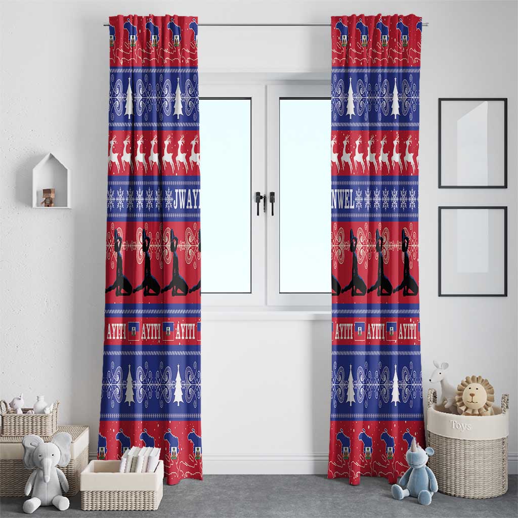 Haiti Christmas Window Curtain Jwaye Nwel Ayiti Neg Marron Veve Vodou - Wonder Print Shop
