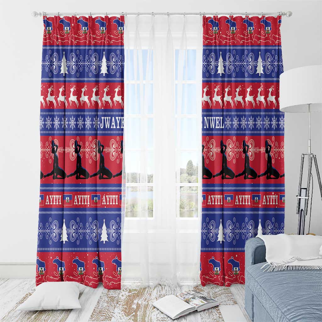 Haiti Christmas Window Curtain Jwaye Nwel Ayiti Neg Marron Veve Vodou - Wonder Print Shop