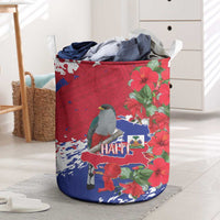 Haiti Independence Day Laundry Basket 1804 Proud Ayiti Map Hispaniolan Trogon - Wonder Print Shop