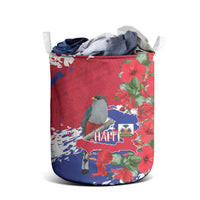 Haiti Independence Day Laundry Basket 1804 Proud Ayiti Map Hispaniolan Trogon - Wonder Print Shop