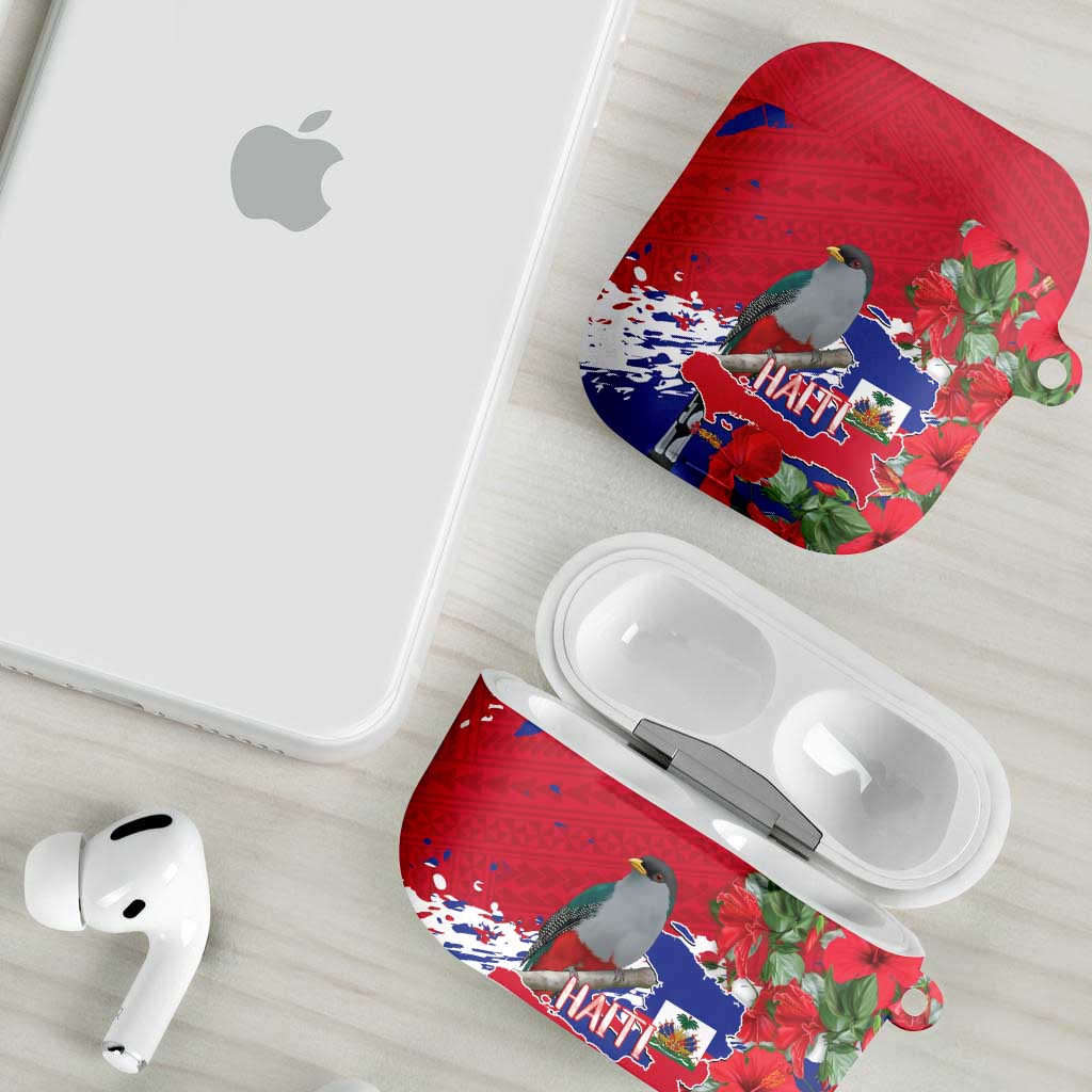 Haiti Independence Day AirPods Case 1804 Proud Ayiti Map Hispaniolan Trogon - Wonder Print Shop