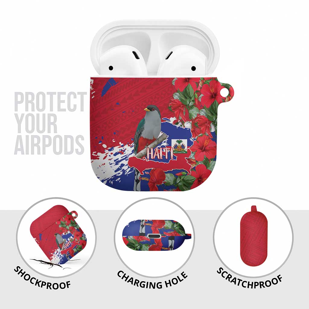 Haiti Independence Day AirPods Case 1804 Proud Ayiti Map Hispaniolan Trogon - Wonder Print Shop