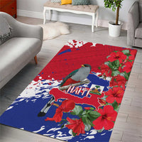 Haiti Independence Day Area Rug 1804 Proud Ayiti Map Hispaniolan Trogon - Wonder Print Shop