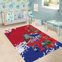 Haiti Independence Day Area Rug 1804 Proud Ayiti Map Hispaniolan Trogon - Wonder Print Shop