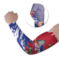 Haiti Independence Day Arm Sleeves 1804 Proud Ayiti Map Hispaniolan Trogon - Wonder Print Shop