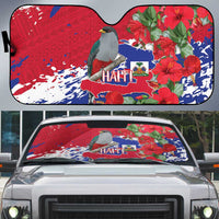 Haiti Independence Day Auto Sun Shade 1804 Proud Ayiti Map Hispaniolan Trogon - Wonder Print Shop