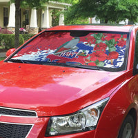 Haiti Independence Day Auto Sun Shade 1804 Proud Ayiti Map Hispaniolan Trogon - Wonder Print Shop