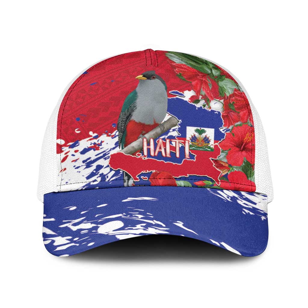 Haiti Independence Day Baseball Net Cap 1804 Proud Ayiti Map Hispaniolan Trogon - Wonder Print Shop