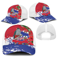 Haiti Independence Day Baseball Net Cap 1804 Proud Ayiti Map Hispaniolan Trogon - Wonder Print Shop