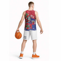 Haiti Independence Day Basketball Jersey 1804 Proud Ayiti Map Hispaniolan Trogon - Wonder Print Shop