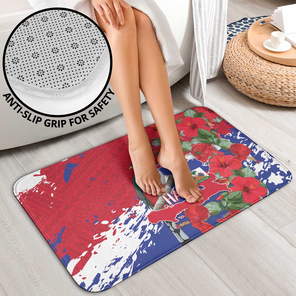 Haiti Independence Day Bathroom Set 1804 Proud Ayiti Map Hispaniolan Trogon - Wonder Print Shop