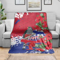Haiti Independence Day Blanket 1804 Proud Ayiti Map Hispaniolan Trogon - Wonder Print Shop