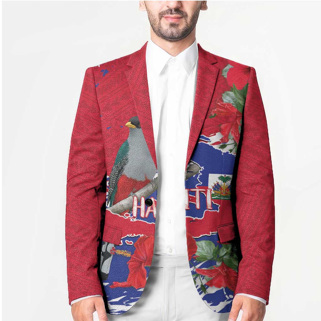 Haiti Independence Day Blazer 1804 Proud Ayiti Map Hispaniolan Trogon - Wonder Print Shop