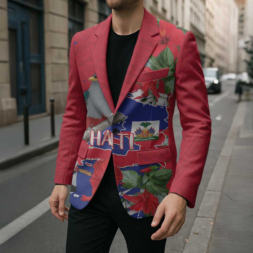 Haiti Independence Day Blazer 1804 Proud Ayiti Map Hispaniolan Trogon - Wonder Print Shop