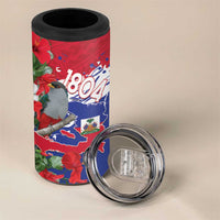 Haiti Independence Day 4 in 1 Can Cooler Tumbler 1804 Proud Ayiti Map Hispaniolan Trogon - Wonder Print Shop