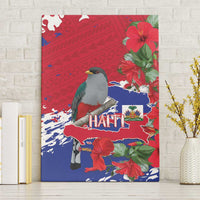 Haiti Independence Day Canvas Wall Art 1804 Proud Ayiti Map Hispaniolan Trogon - Wonder Print Shop