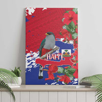 Haiti Independence Day Canvas Wall Art 1804 Proud Ayiti Map Hispaniolan Trogon - Wonder Print Shop