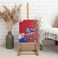 Haiti Independence Day Canvas Wall Art 1804 Proud Ayiti Map Hispaniolan Trogon - Wonder Print Shop