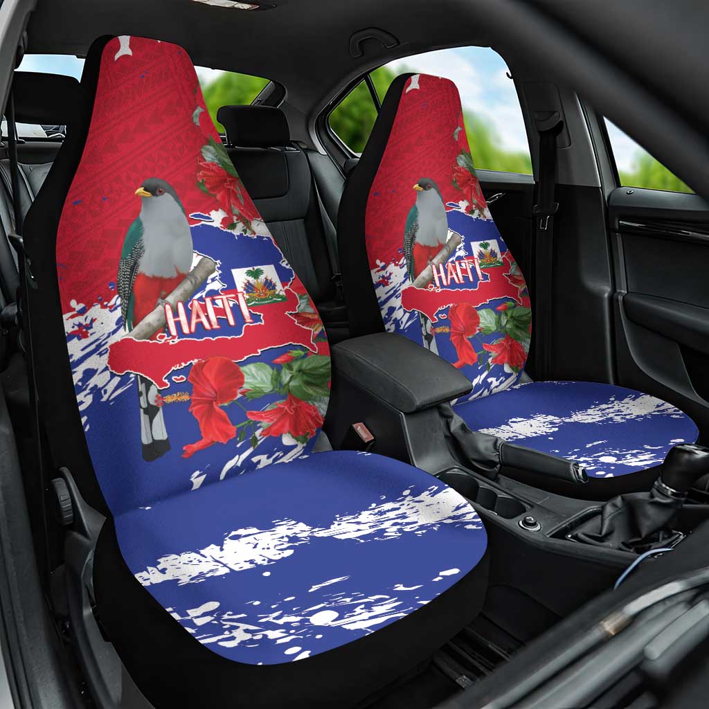 Haiti Independence Day Car Seat Cover 1804 Proud Ayiti Map Hispaniolan Trogon - Wonder Print Shop