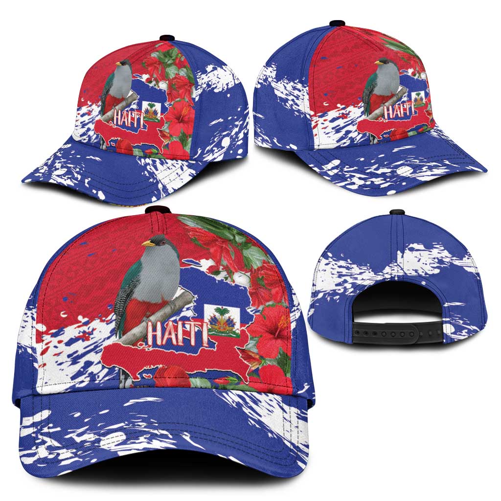 Haiti Independence Day Classic Cap 1804 Proud Ayiti Map Hispaniolan Trogon - Wonder Print Shop