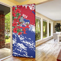 Haiti Independence Day Door Cover 1804 Proud Ayiti Map Hispaniolan Trogon - Wonder Print Shop