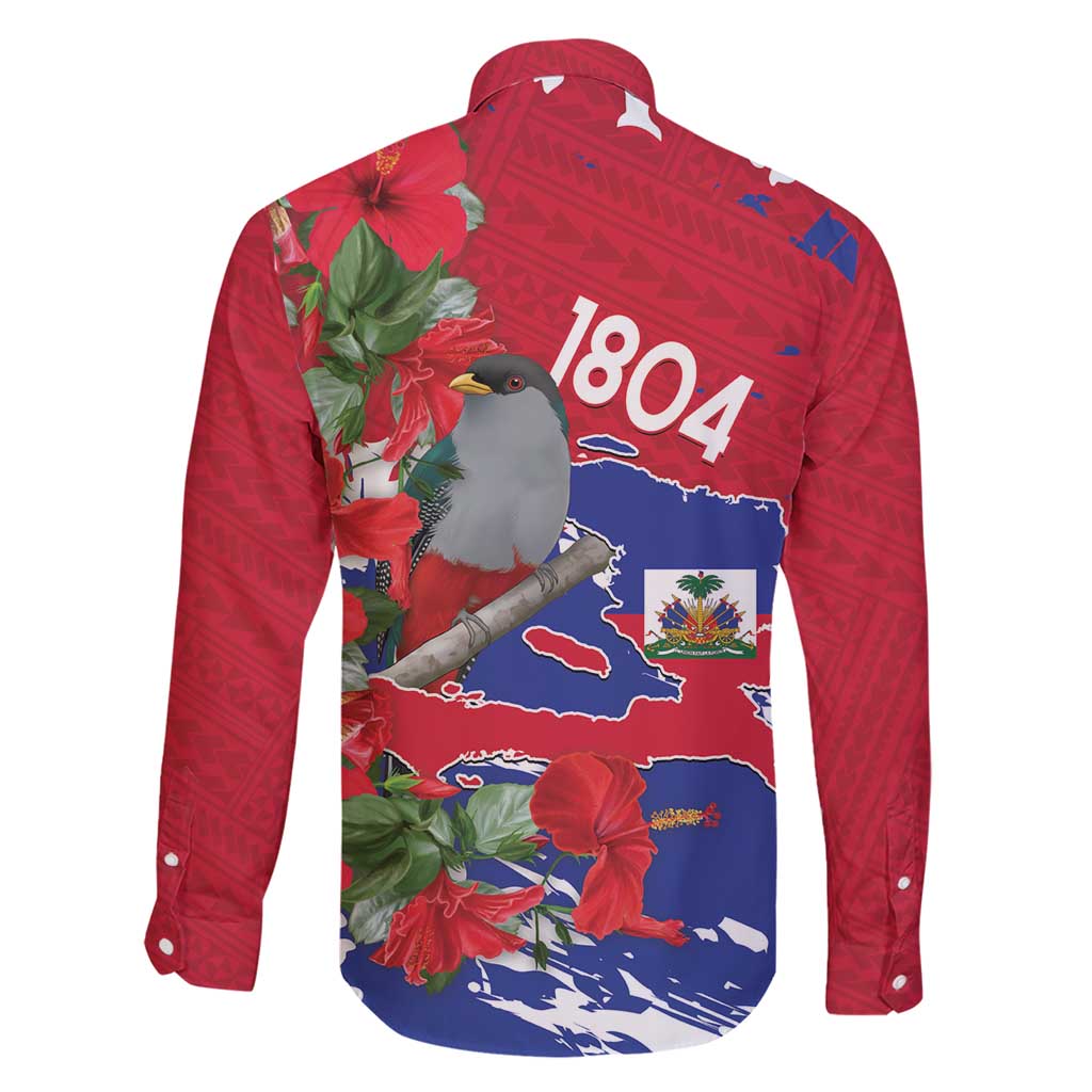 Haiti Independence Day Family Matching Short Sleeve Bodycon Dress and Hawaiian Shirt 1804 Proud Ayiti Map Hispaniolan Trogon - Wonder Print Shop