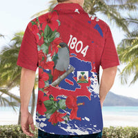 Haiti Independence Day Hawaiian Shirt 1804 Proud Ayiti Map Hispaniolan Trogon - Wonder Print Shop