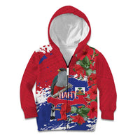 Haiti Independence Day Kid Hoodie 1804 Proud Ayiti Map Hispaniolan Trogon - Wonder Print Shop
