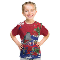 Haiti Independence Day Kid T Shirt 1804 Proud Ayiti Map Hispaniolan Trogon - Wonder Print Shop