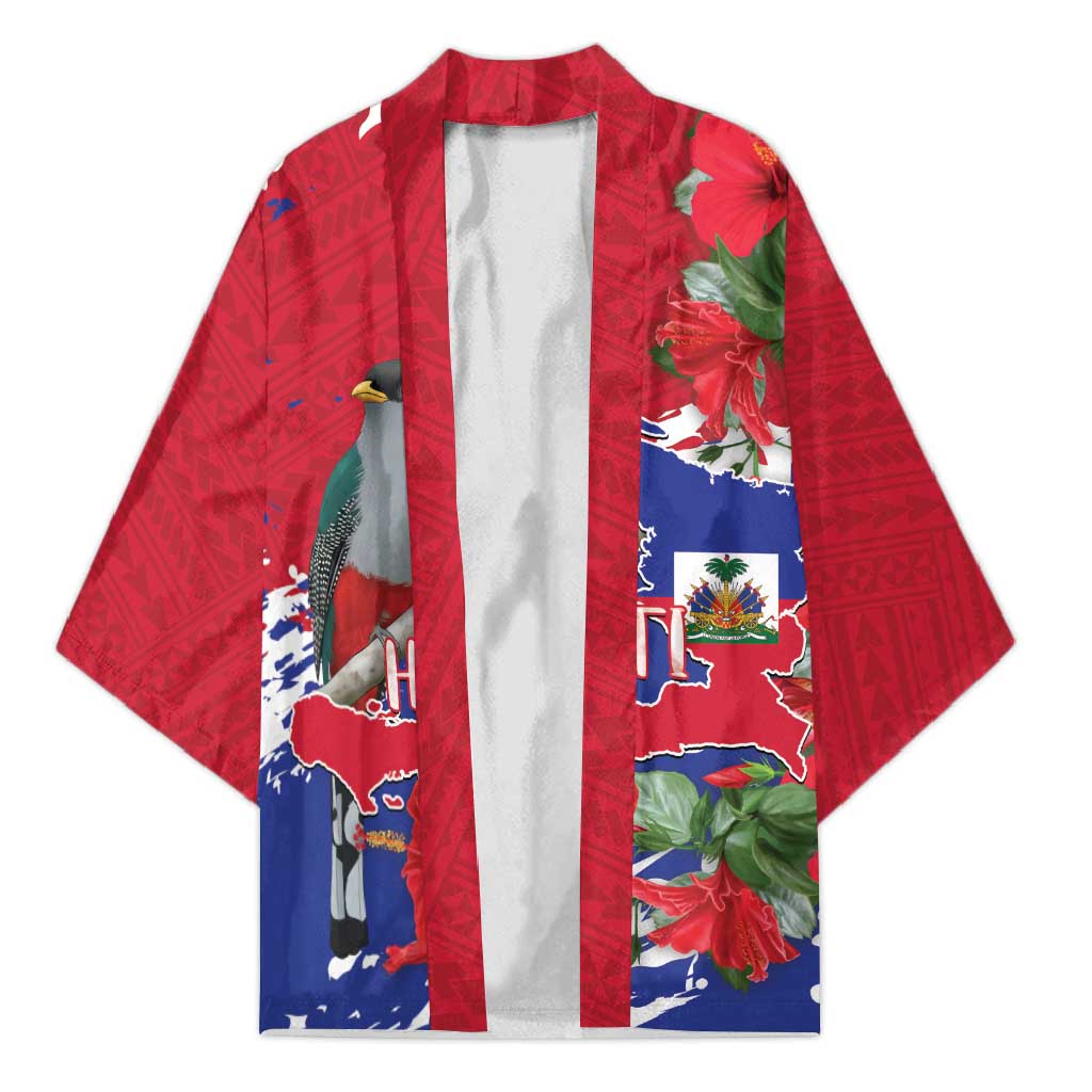Haiti Independence Day Kimono 1804 Proud Ayiti Map Hispaniolan Trogon - Wonder Print Shop