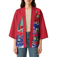 Haiti Independence Day Kimono 1804 Proud Ayiti Map Hispaniolan Trogon - Wonder Print Shop